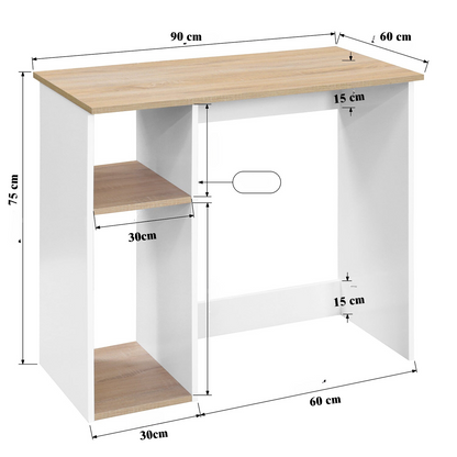 Bureau d'ordinateur moderne blanc