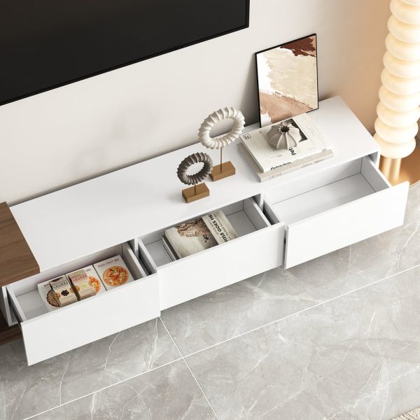 Ensemble de meuble TV extensible minimaliste et de table basse