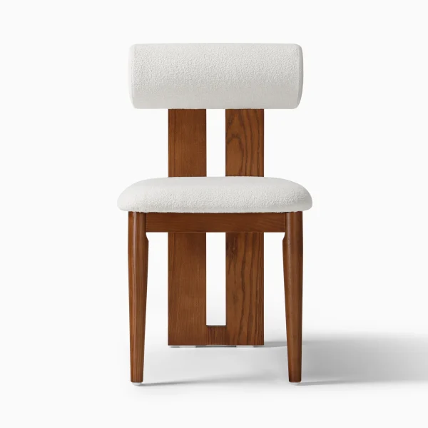 CHANG, Chaise de salle à manger moderne en bois massif