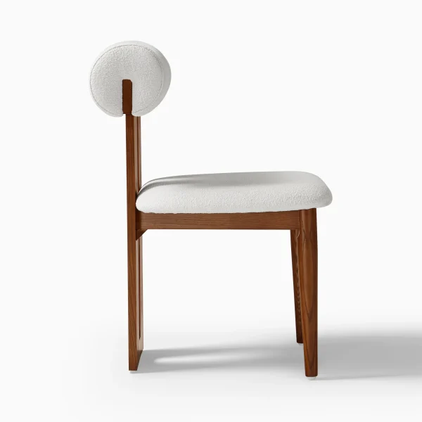 CHANG, Chaise de salle à manger moderne en bois massif