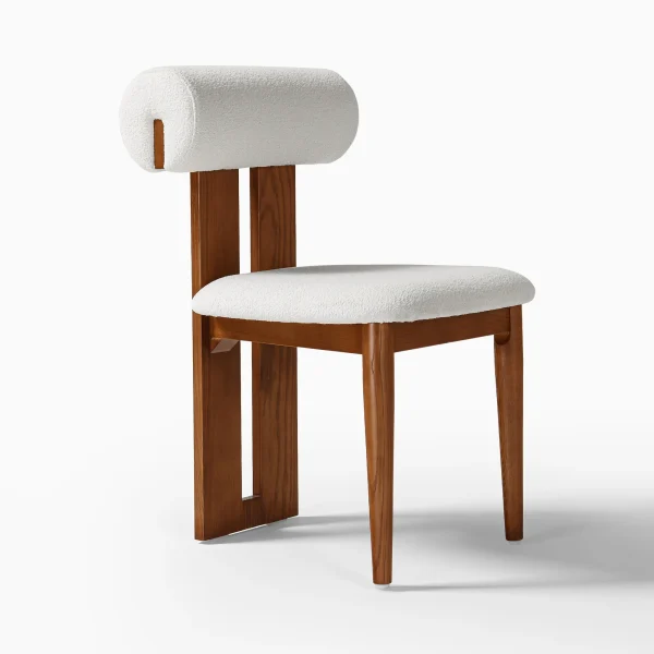 CHANG, Chaise de salle à manger moderne en bois massif