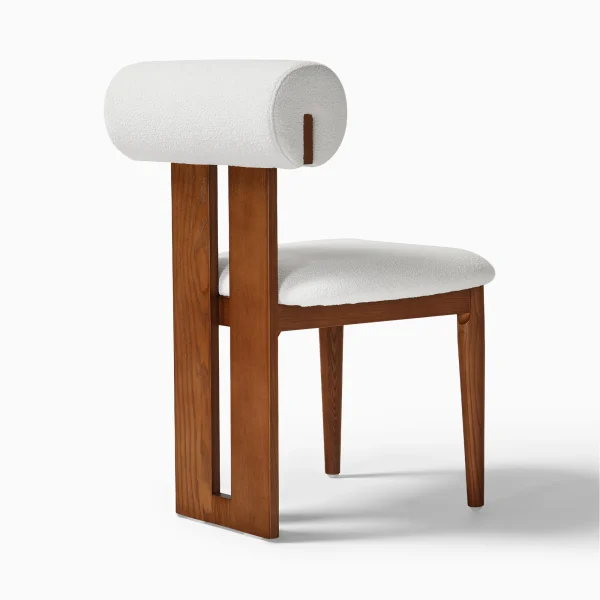 CHANG, Chaise de salle à manger moderne en bois massif