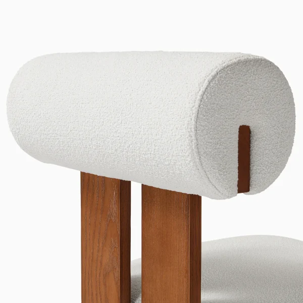CHANG, Chaise de salle à manger moderne en bois massif