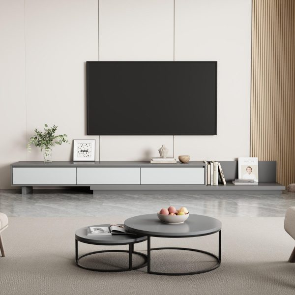 Meuble TV moderne extensible en bois