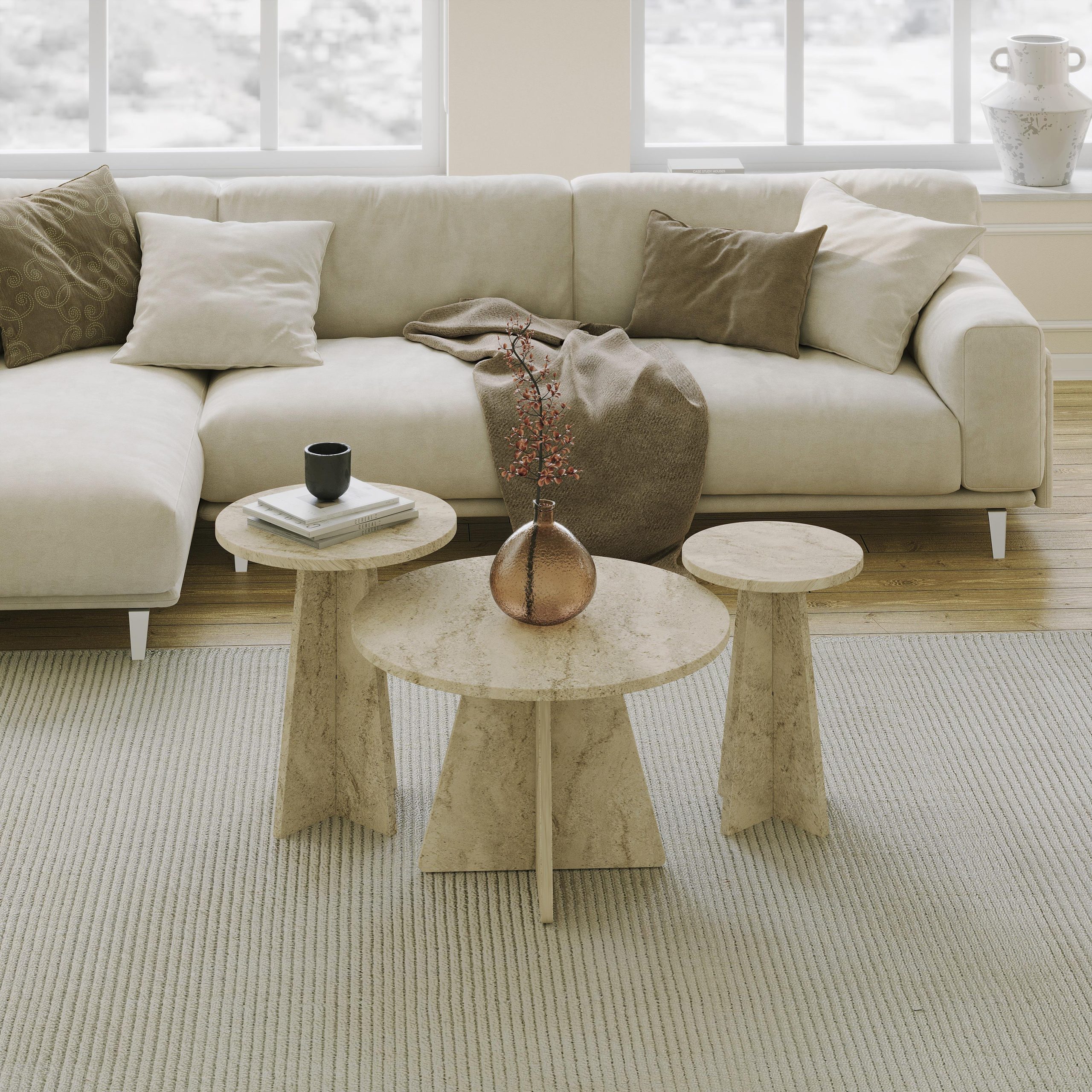 Ensemble de Tables d’Appoint et Table basse