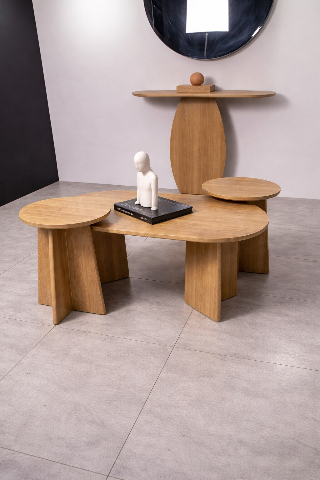 Pack Table Basse , 2 Tables d appoints et Console d'entree